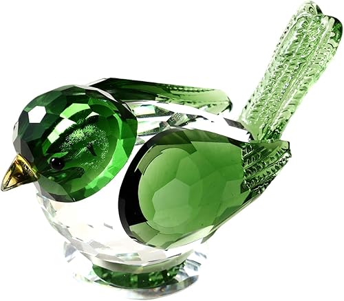 Figuras de pájaro de cristal, adorno de pájaro de cristal, estatua de animales de cristal, figuras coleccionables, decoración de escritorio, regalo