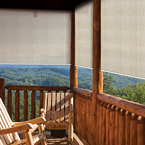 Bravada Exterior Sun Roller Shade (90%) Pebble - 4'Wx8'L