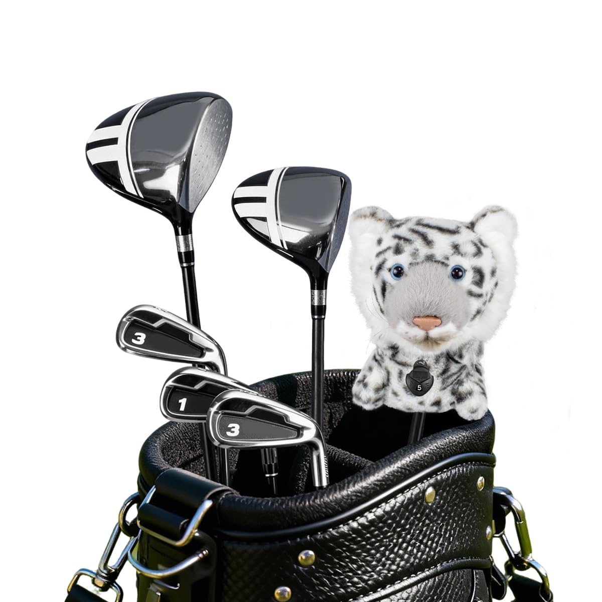 Golfschlägerhülle für Hybrid und Wood, kuschelig weich mit niedlichem Tiermotiv, geeignet für Damen und Herren