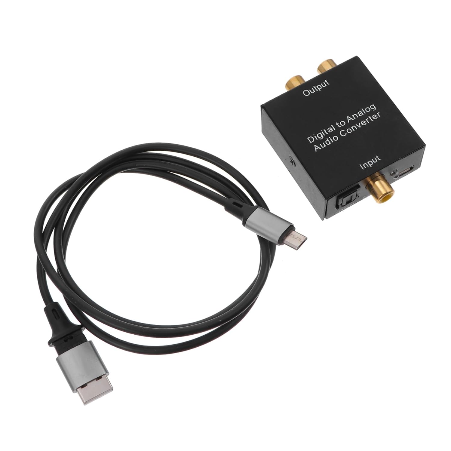 VANZACK Digital Optical Fiber Audio Converter Adapter for Tv Speaker Analog Audio Splitter Compatible with Coaxial Signal Lightweight Design