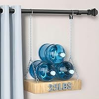 Vista 6 de Barras de cortina para ventanas de 35 a 47 pulgadas, barra de cortina negra mate de 5/8 pulgadas con soportes telescópicos ajustables