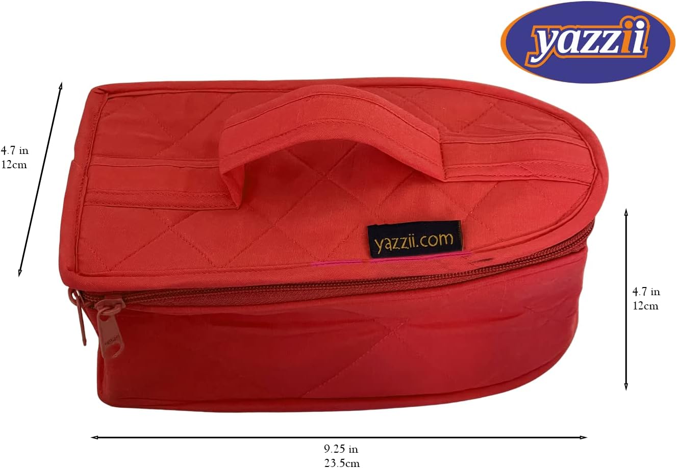 Yazzii Iron Storage Case - Iron Protective Cover - Travel Iron Holder with Handle & Zipper Closure - Iron Carrying Storage Bag - Dustproof & Easy to Carry Red