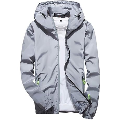 Jacket for Rainy Days: Mens Rain Jackets Waterproof With Hooded Lightweight Softshell...