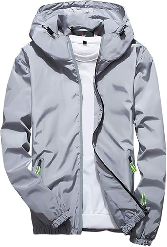 Windbreaker Jackets For Men Stylish Lightweight Long Sleeve Spring Fall Casual Zipper Waterproof Coats Mountain,M-7XL
