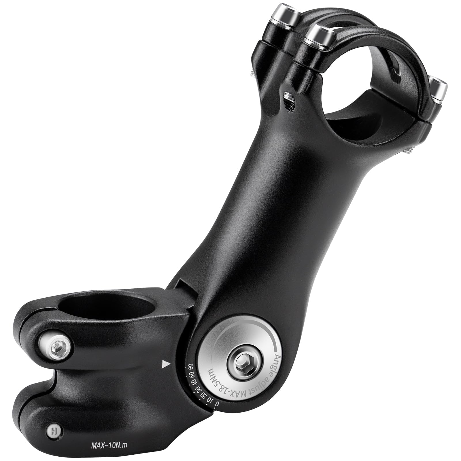 Zeekpowa Fahrradlenker Vorbau, Lenkererhöhung Fahrrad 31.8mm*75mm/105mm/125mm, Fahrradlenker erhöhung Aluminium ± 60°Einstellbar,Fahrrad Lenker erhöhen für Mountainbike