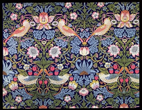 Art Mural Grand Format William Morris pour Sublimer un Mur Blanc de Chambre