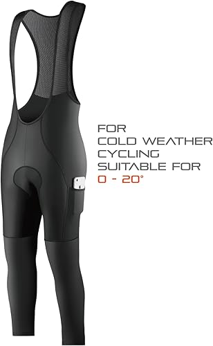 Miniatura 2 de CEROTIPOLAR Medias térmicas de forro polar, baberos, pantalones de ciclismo para otoño e invierno frío