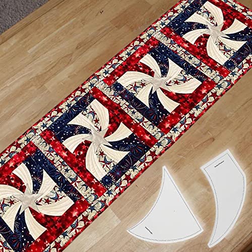 Twisted Pinwheel Template Braided Twisted Pinwheel Template Acrylic Quilting Template Sewing Machine Ruler DIY Patchwork Tool Twisted Pinwheel Template was created for fun design DIY Creative Quilting