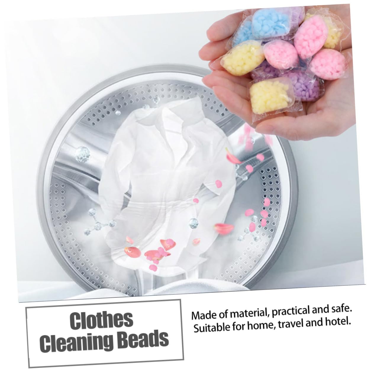 Healvian 240piezas Perlas De Fragancia Para Lavandería Aromatizantes De Ropa Limpieza Eficaz Para Hogar Viajes y Hoteles Sabor Duradero De Horas