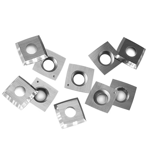 Miniatura 5 de Carburo cuadrado de 0.591 in Insertos Cortadores Cuchillos Cuchillos Cuchillos con Radio 15 × 15 × 0.098 in-R50-30  para carpintería espiralcepillo