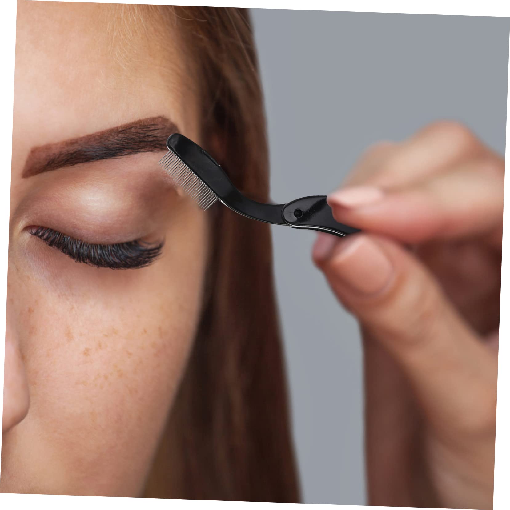 Mikinona Eyelash Comb and Eyebrow Brush Set Portable Lash Separator Stainless Steel Lash Combs Reusable for Women Men Beauty Tool Present