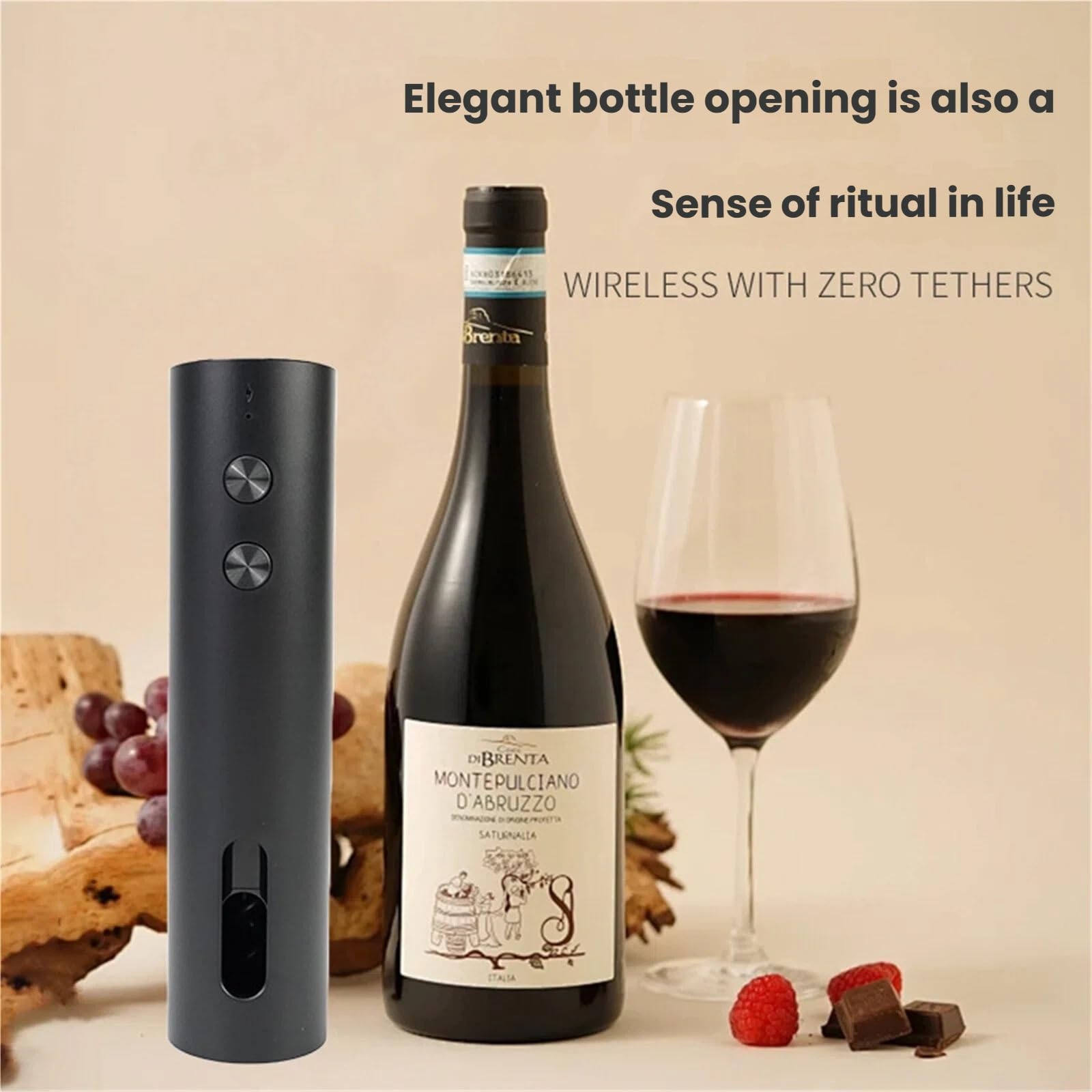 Sacacorchos Abridor De Botellas Vino Eléctrico Recargable, Ideal For Fiestas Y Restaurantes Abrebotellas
