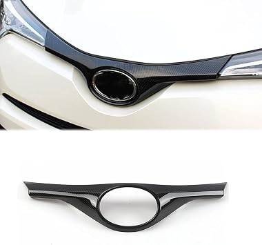 Car Accessories for Toyota CHR C-HR 2017 2018 2019 Front Center Grill Grille Cover Decorative Molding Cover Trim ABS Carbon Fiber Color