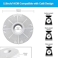 Vista 3 de Paquete de 10 filtros, compatibles con fuentes de flores Catit para gatos de repuesto