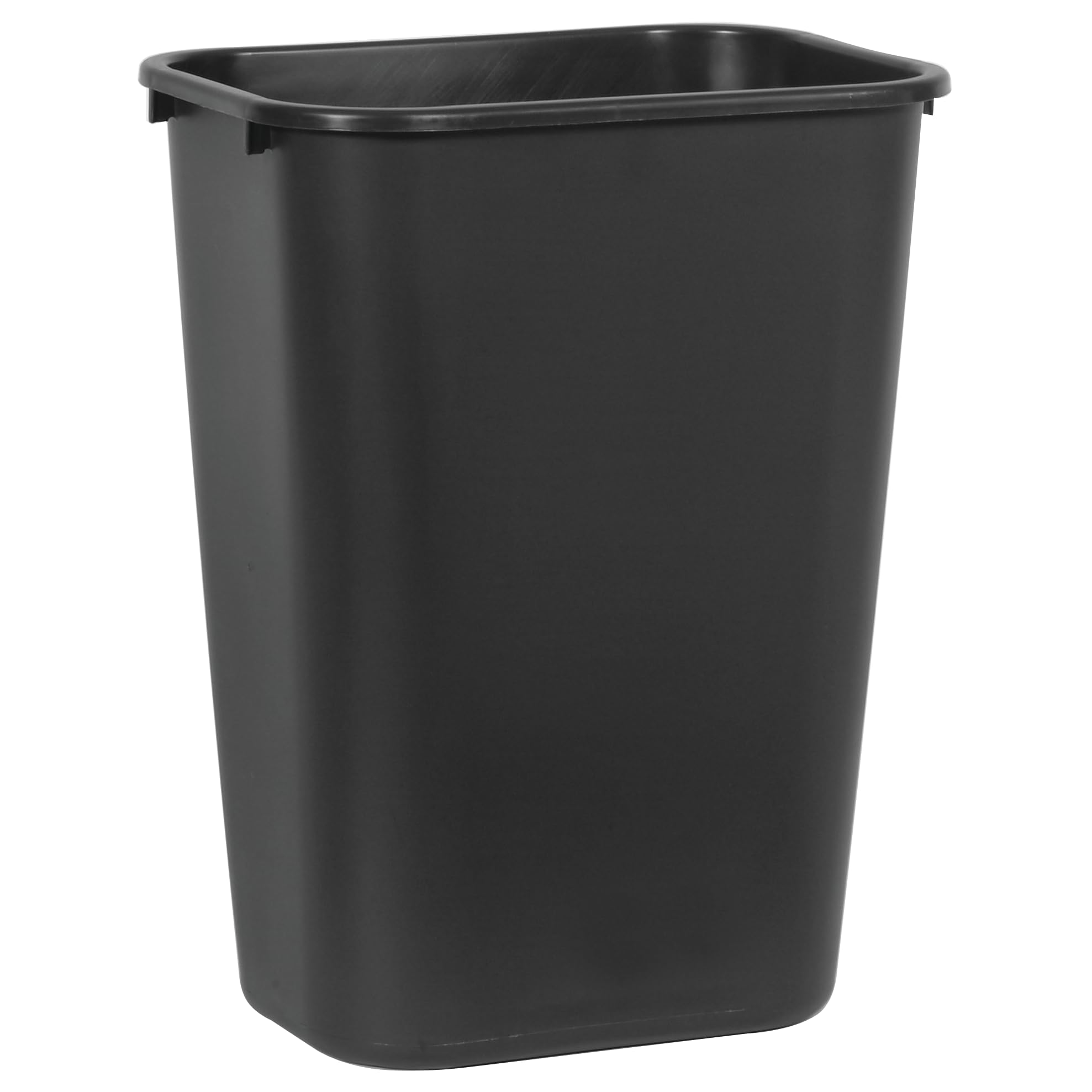 Rubbermaid Commercial Products FG295700BLA Commercial 10.25gal Soft Molded Plastic Rectangular Trash Can, 39 Litre, Black