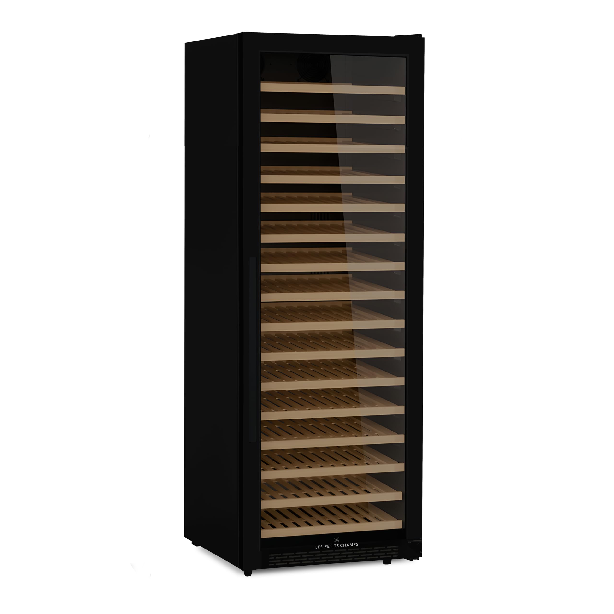 LES PETITS CHAMPS Cave à Vin Encastrable Sous Plan 199 Bouteilles CAVCEB199, Capacité 428L, Design Élégant en Acier Inoxydable, Réglable de 5°C à 22°C, Anti-UV, LED