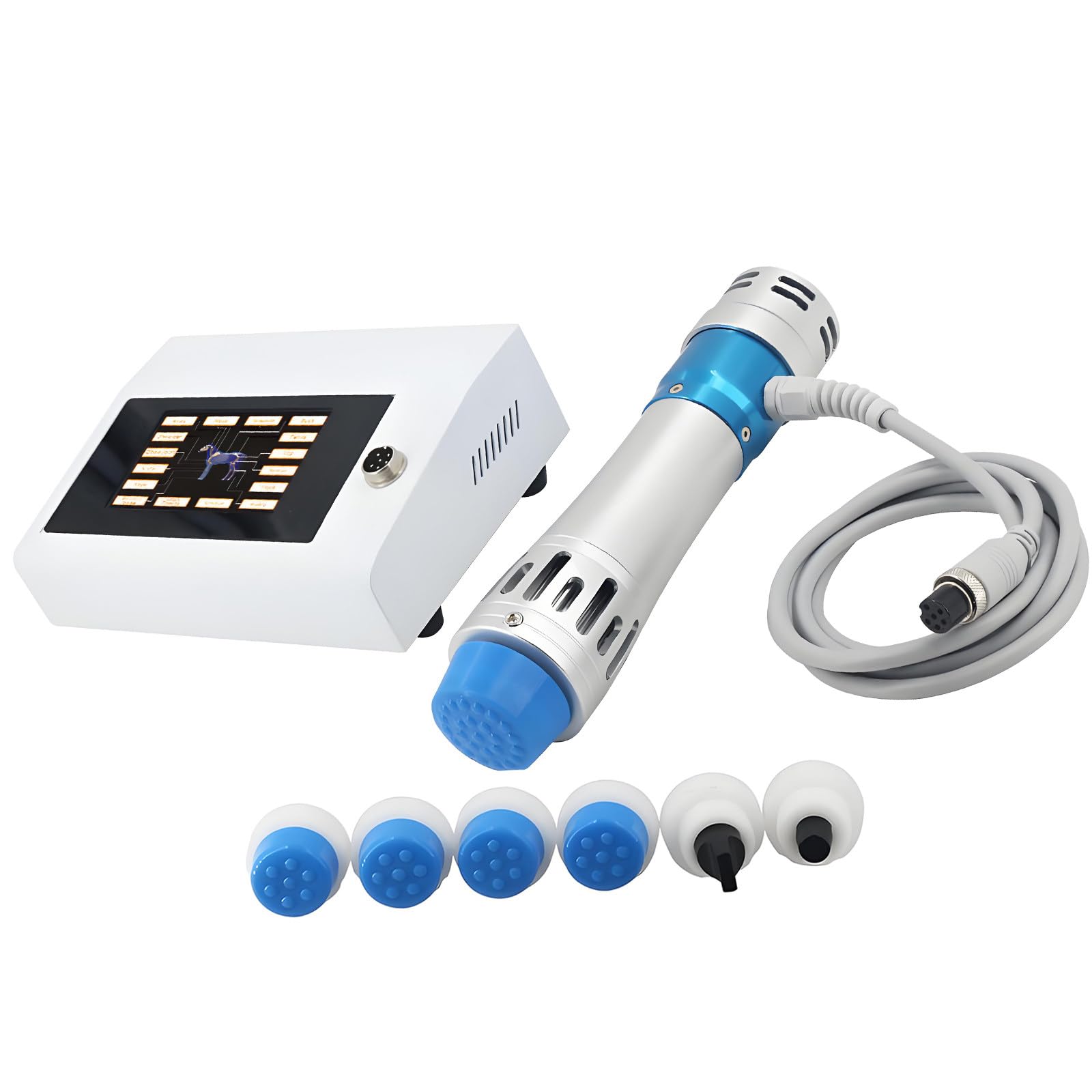 HuanSebesity Horse Shockwave Massager,Multifunctional Veterinary Shockwave Therapy Machine Equine Rehabilitation Device,Portable Extracorporeal Instrument for Pet Joint Ache and Soft Tissue