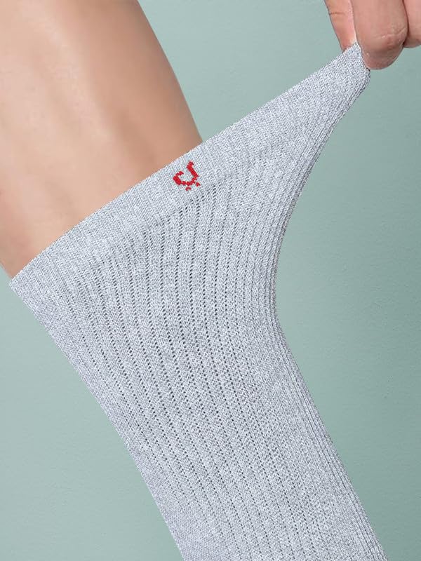 TRENDMALLS Cotton Blend Socks for Mens & Womens, Crew Length, Athletic Odour Free with Arch Support Sports Running wear Unisex Free Size (Packs of 3 & 6) 4