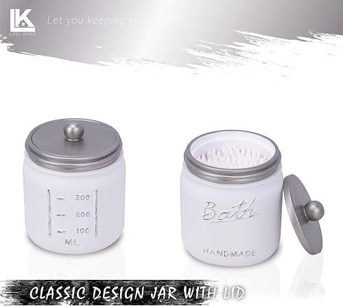 Miniatura 6 de Mason Jar - Juego de accesorios de baño, 5 piezas de soporte para cepillos de dientes de LKKL Mason Jar - Juego de accesorios de baño completo