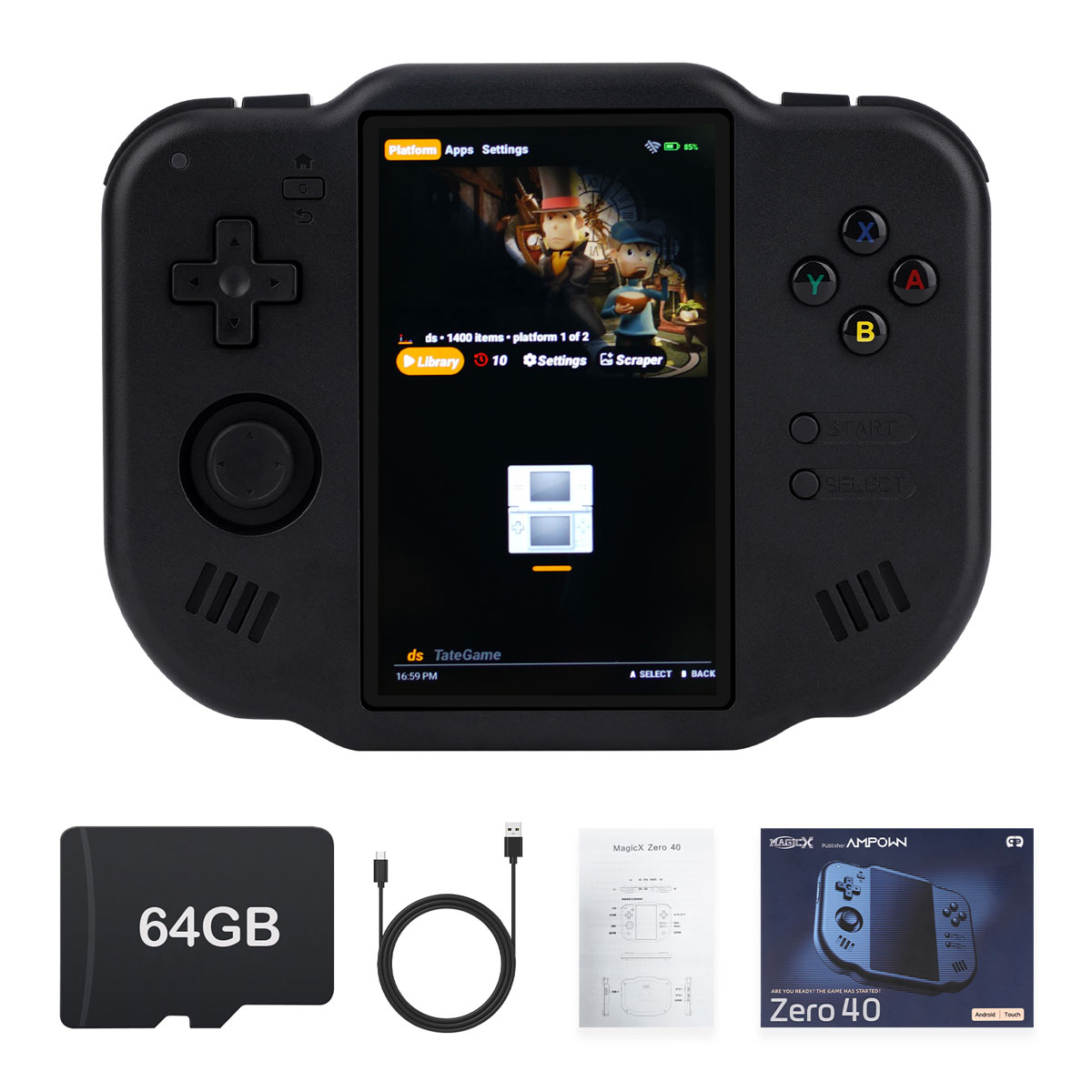 MAGICX Zero40 黒 ほぼ新品 Amazon.com: MagicX Zero 40 Handheld Game Console, 4.0 Inch IPS