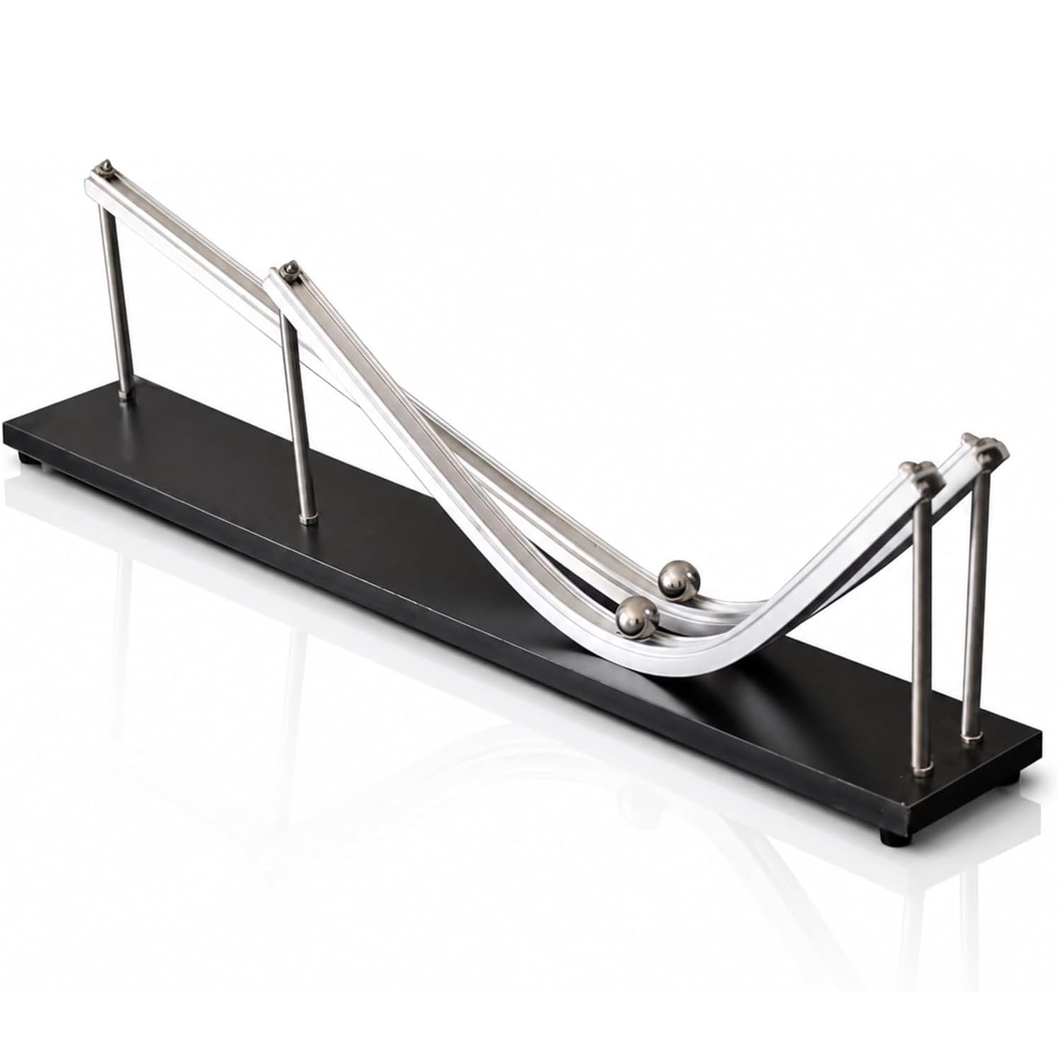 WHOOLEFUN Physics Inertia Demonstrator Kit, Motion And Force Experiment Apparatus With 2 Steel Balls, Classroom Experiments Teaching Tool, For Science Education, Stem Learning