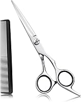 ESVIENS 6.5" Professional Hair Cutting Scissors - Stainless Steel Barber Shears Kit, Sharp Precision Trimming for Salon, Home, Men & Women
