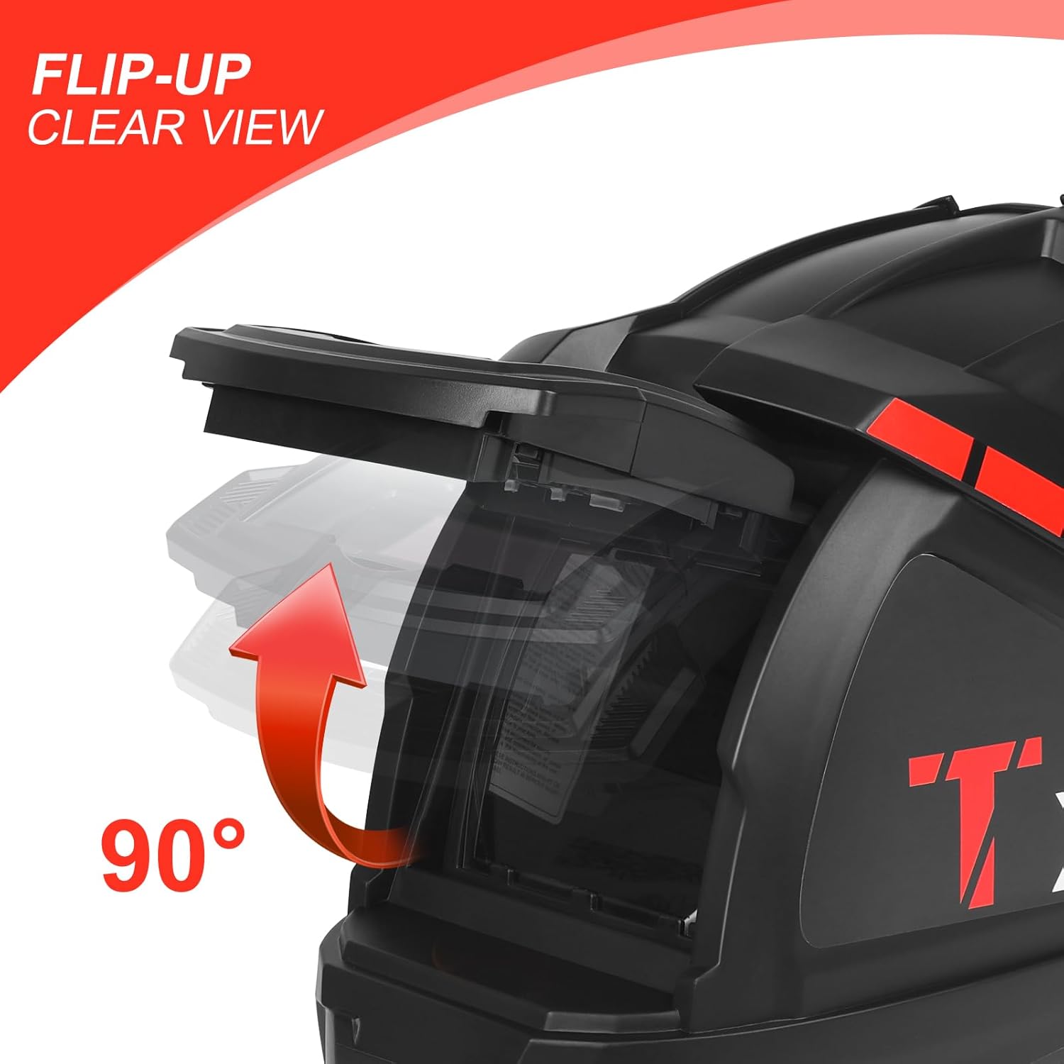 The NDUUN True Color Welding Helmet with a Flip-Up Feature