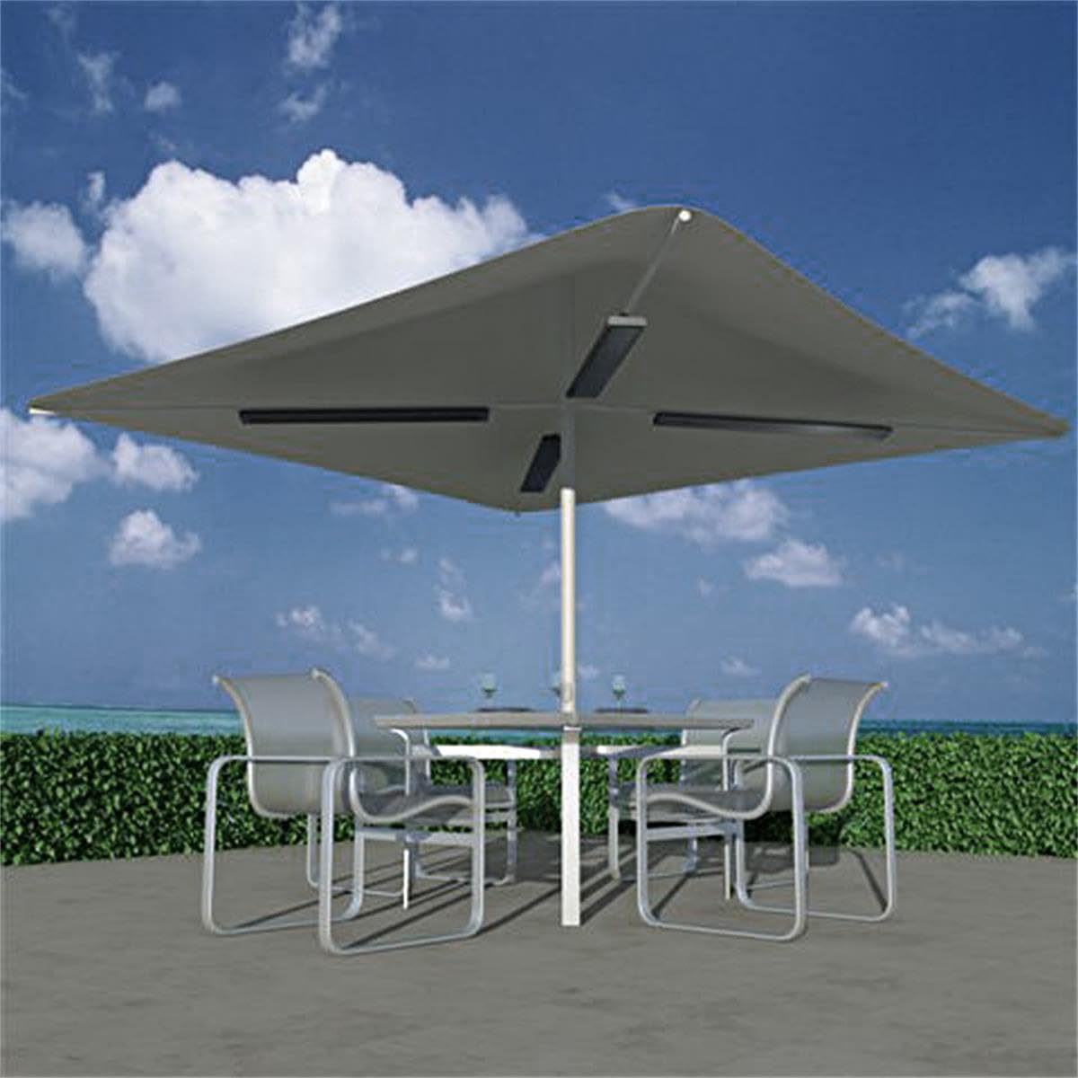 Allpax Infrarot Terrassenheizstrahler 1500 W, IP44, Wand/Decke