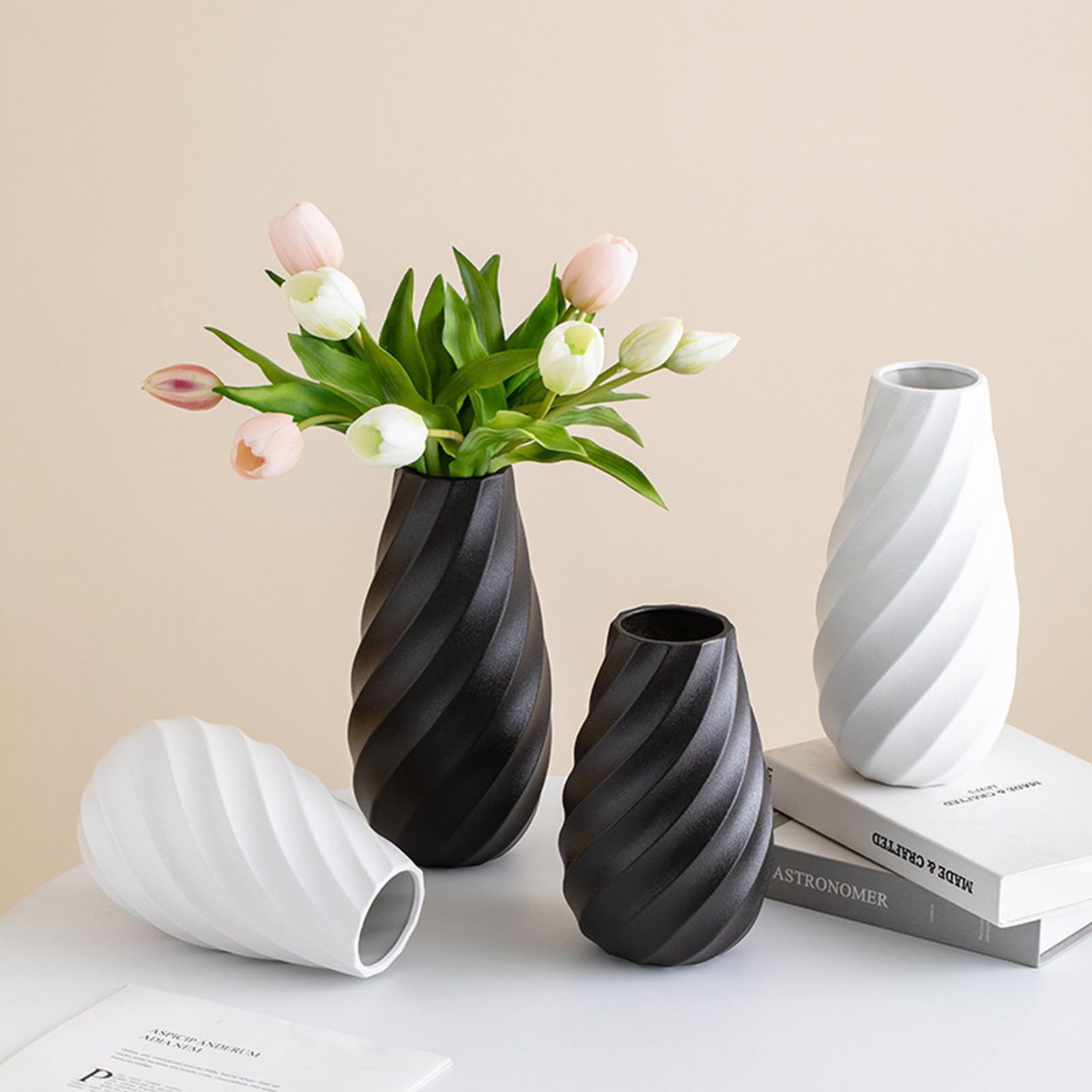 Ceramiczny wazon mały wazon do dekoracji wnętrz mały wazon do rustykalnej dekoracji bohema skandynawska dekoracja salonu stół salon salon dom wiejski,White