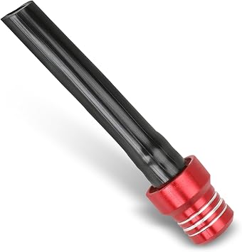 Gas Fuel Tank Cap Breather Tube, CNC Aluminum Alloy Air Vent Hose with Check Ball, Universal for ATV Dirt Bike Motorcycle Off-Road Vehicles Red