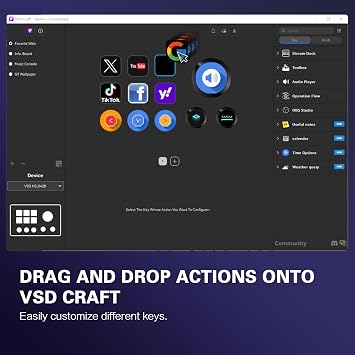 Treaslin N3 Programmable Stream Controller Deck with LCD Keys&Knobs-Custom Macro Keypad for Streaming(OBS,Twitch,YouTube),Content Creation (Adobe)&Gaming-Win&Mac