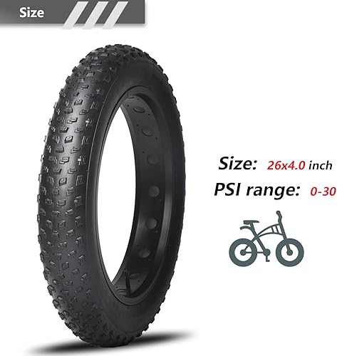 Miniatura 6 de 20x4.026x4.0 pulgadas Fat Bike Tire 60TPI para Bicicleta Eléctrica Fat Bicicleta Neumático 4.0 pulgadas Mountain Bike Tire