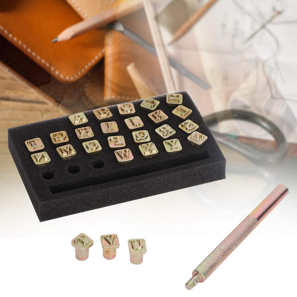 sellos de piel con letras de 6 mm para grabado de piel con alfabeto y herramienta de tallado para manualidades y cuero