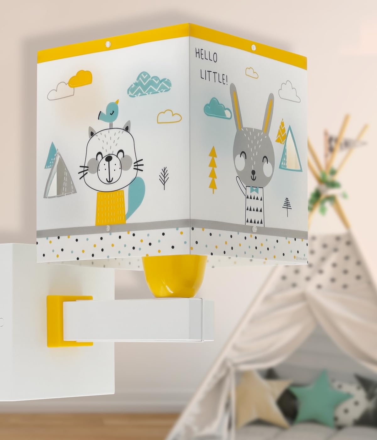 Dalber Kinder Wandlampe Hello Little Tiere Bären 73249 | Wandleuchte; Kinderzimmer; E27 - 1 x 15W