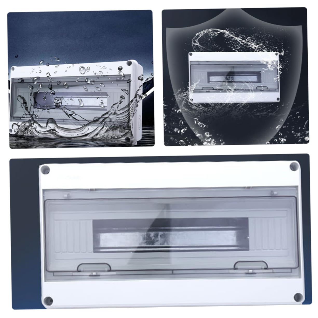 Caja de Distribución Estanca Ip65 de Plástico Abs 18 Circuitos | Montaje en Superficie, Protección contra Polvo y Agua, Uso Interior o Exterior