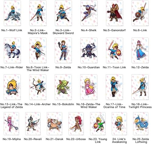 Miniatura 2 de 25 tarjetas de crédito NFC Amibo para The Legend of ZLD Breath of The Wild con estuche