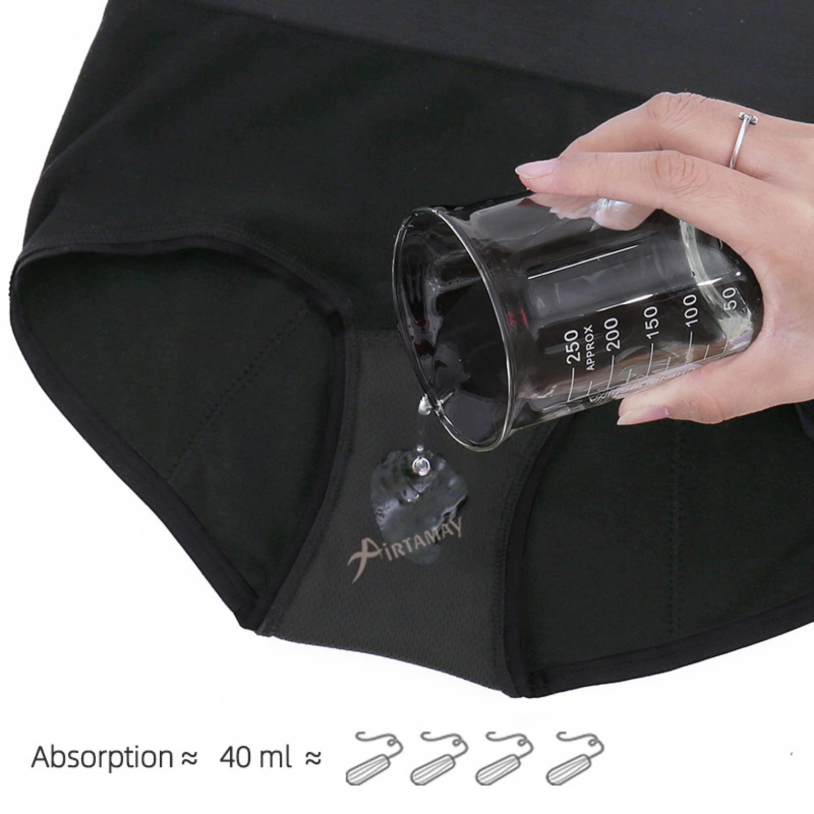 Slip Donna 2/4 PZ Donne Pantaloni fisiologici Periodo mestruale a Prova di perdite Pantaloni Zia Puro Cotone Traspirante a Vita Alta Slip da Donna