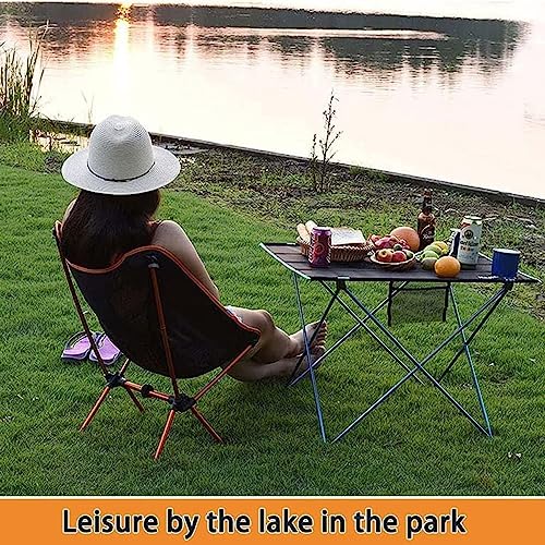 Chaise de camping pliante et chaise de jardin portable d'extérieur bleue - 7