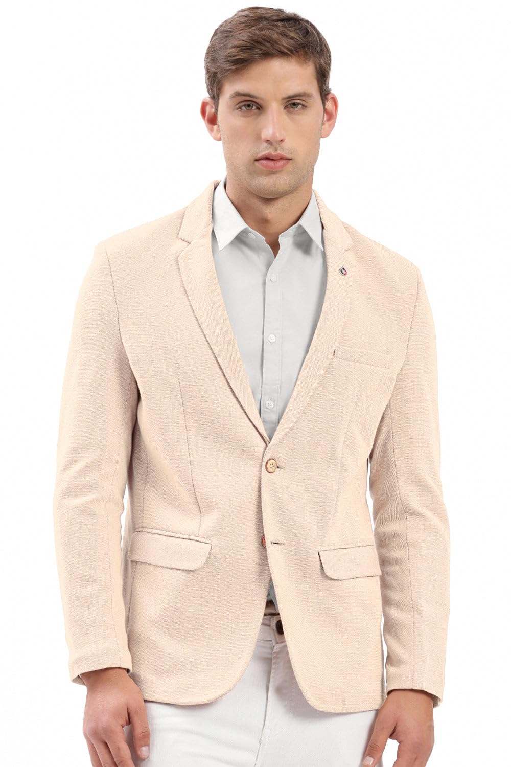showoffff Men Solid Single Breasted Casual Blazer | Notched Lapel Full Sleeves Cotton Blazer for Mens | Slim Fit Regular Length Blazer for Men's-picture-37