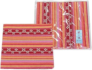 [くば笠屋] 雑貨 沖縄 お土産 日本製 ミンサー ハンカチ 小 風結