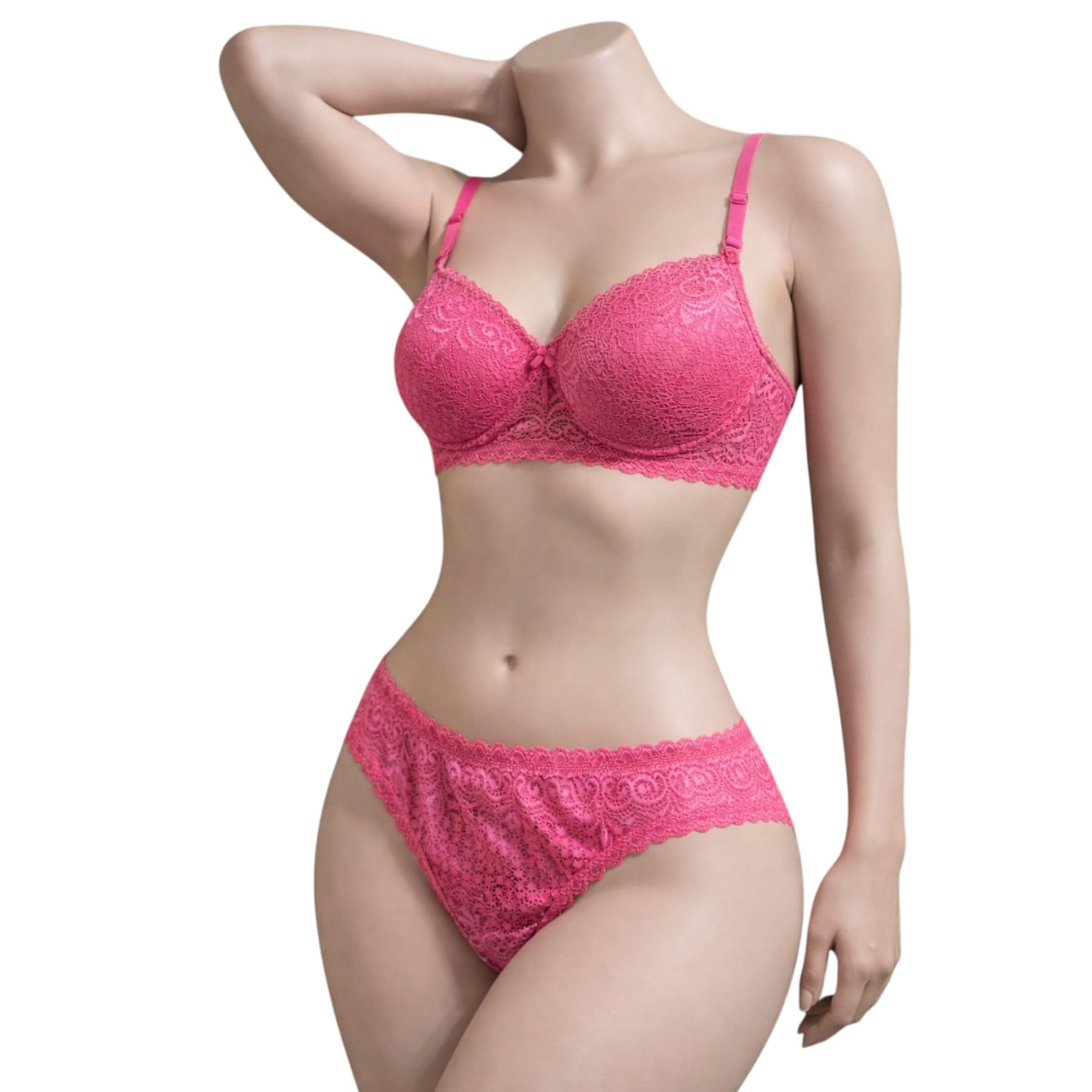 Lunavibe Designer Women's Padded Bra Panty Set Lace Push Up Non-Wired Solid Lingerie Set/Bikini Set for Women/Lingerie Set for Women & Girls-picture-38