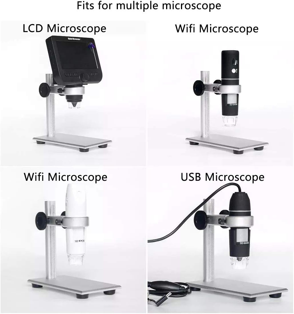 Exсluѕіvе Dіѕсоunt 60% Prісе Aluminum Alloy Stand Holder for USB/Wi-Fi Digital Microscope, Bysameyee Universal Diameter Metal Mount with Microscope Carrying Case (No Light)