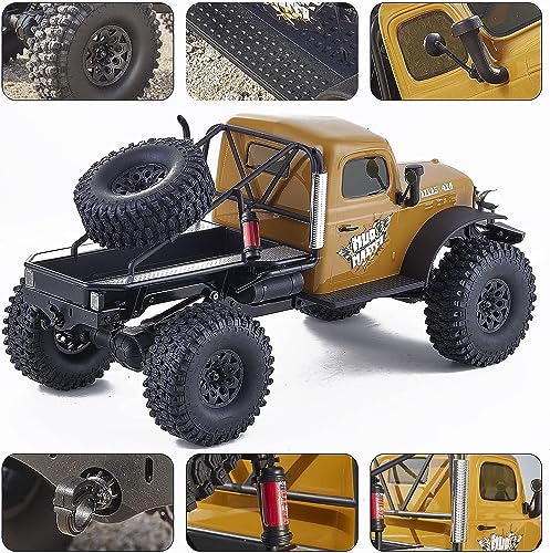 Image of BEEZRC RocHobby 1 /10 Atlas RC Crawler, 4WD with Lighting, 2.4GHz RC Rock Truck, Off Road Hobby Grade, Remote Control Car for Adults, Need to Complete with Battery (Yellow)