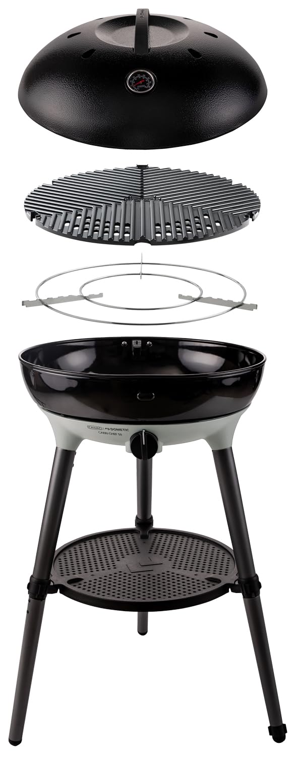 CADAC - Carri Chef 50 BBQ - Tragbare Grills - Automatische Zündung - Inkl. Tragetasche - Campingplatz - BBQ-Must-Haves