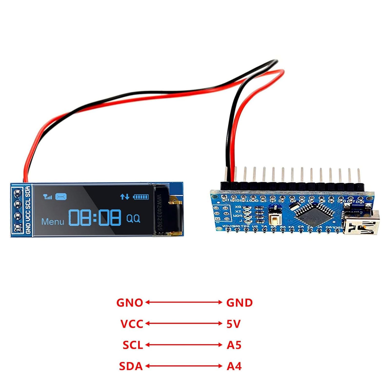 APKLVSR 3 Stuks 0,91 Inch I2C OLED-display – 128x32, Blauw, 3,3V/5V, Voor Arduino, ESP8266, ESP32 En Raspberry Pi