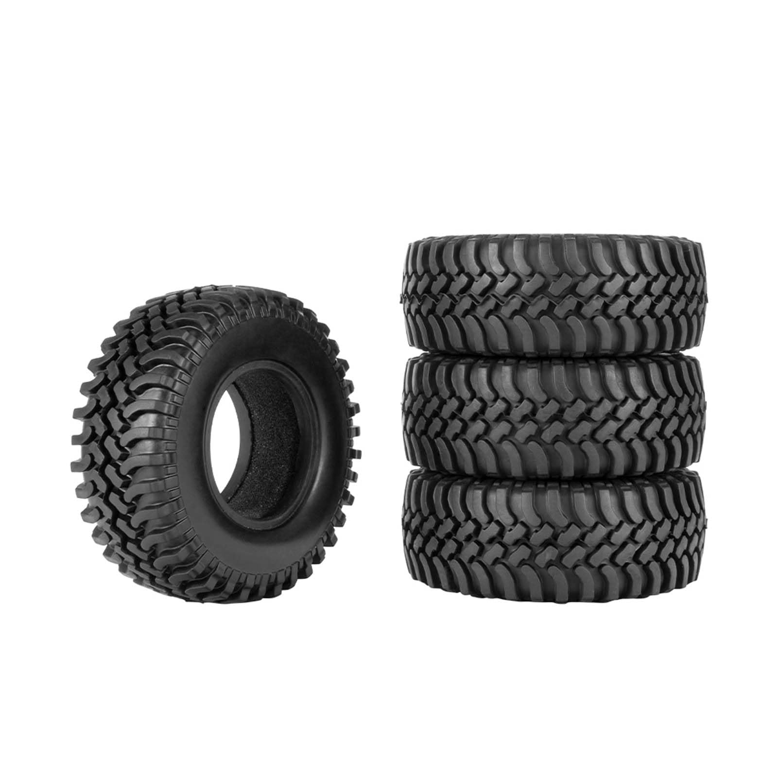 KEEDA Gumowe opony 1,9 cala do 1:10 RC Rock Crawler Car (D) | Gumowe opony do SCX10 AXI03007 UTB18 D90 Tamiya CC01 Redcat VS4-10 Gen 8 FCX10, pasują do felg 1,9 cala