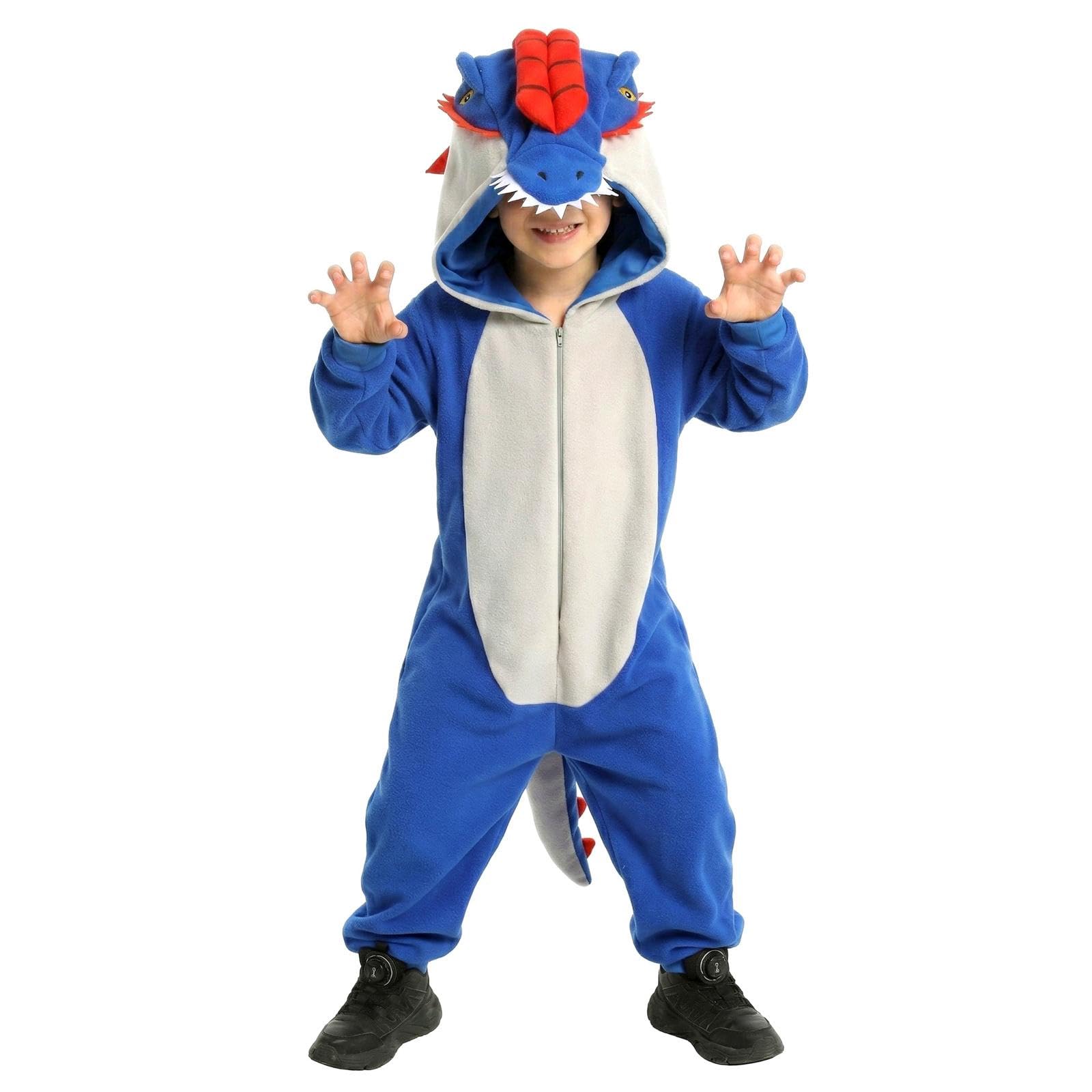 Tuta con cappuccio dinosauro per ragazzi