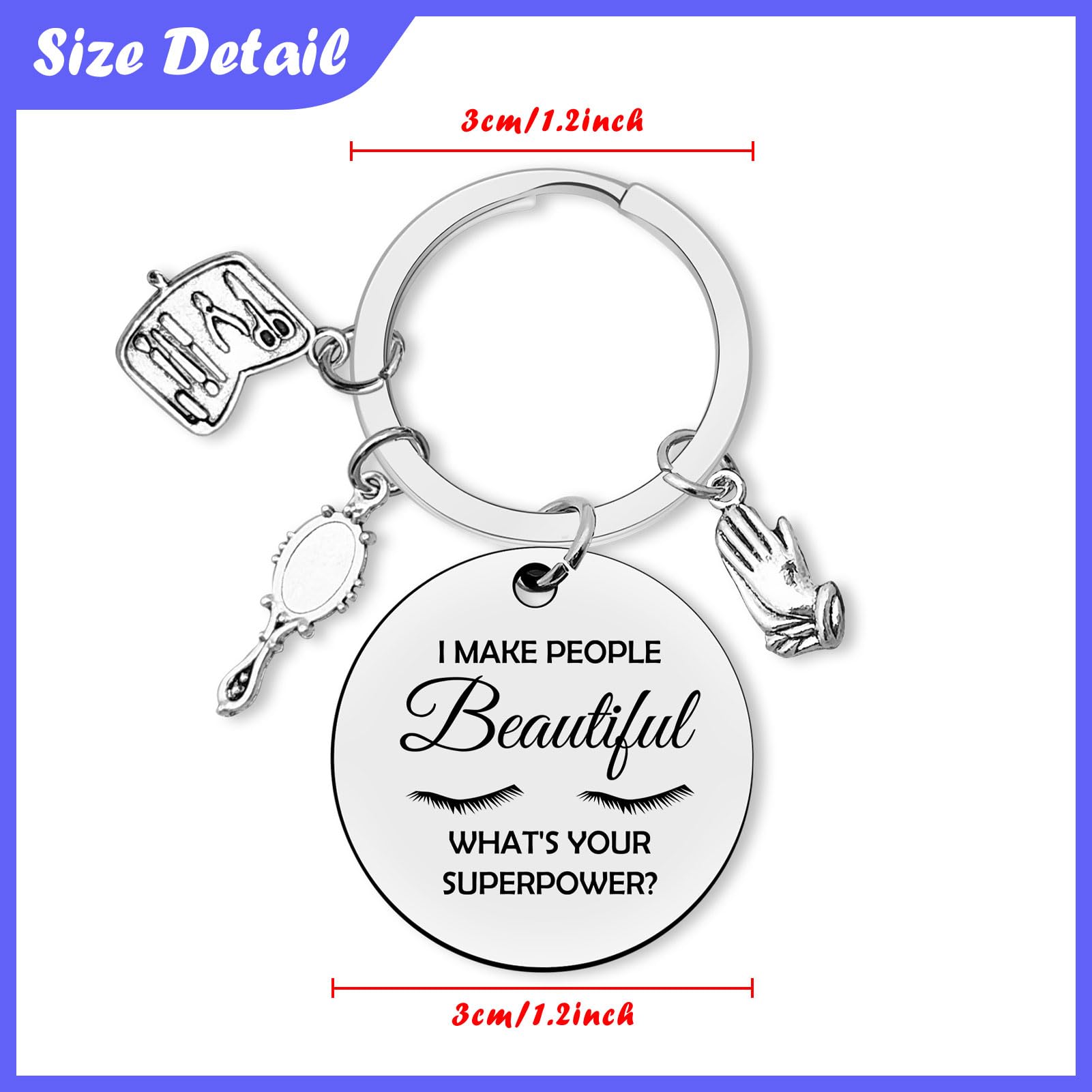 Makeup Artist Gifts for Women Men Estheticians Gift Keychain Makeup Lovers Gifts Lashes Girl Gift Eyelashes Artist Jewelry Cosmetology Gift Beautician Gift Lash Artist Graduation Gift Thank You Gifts