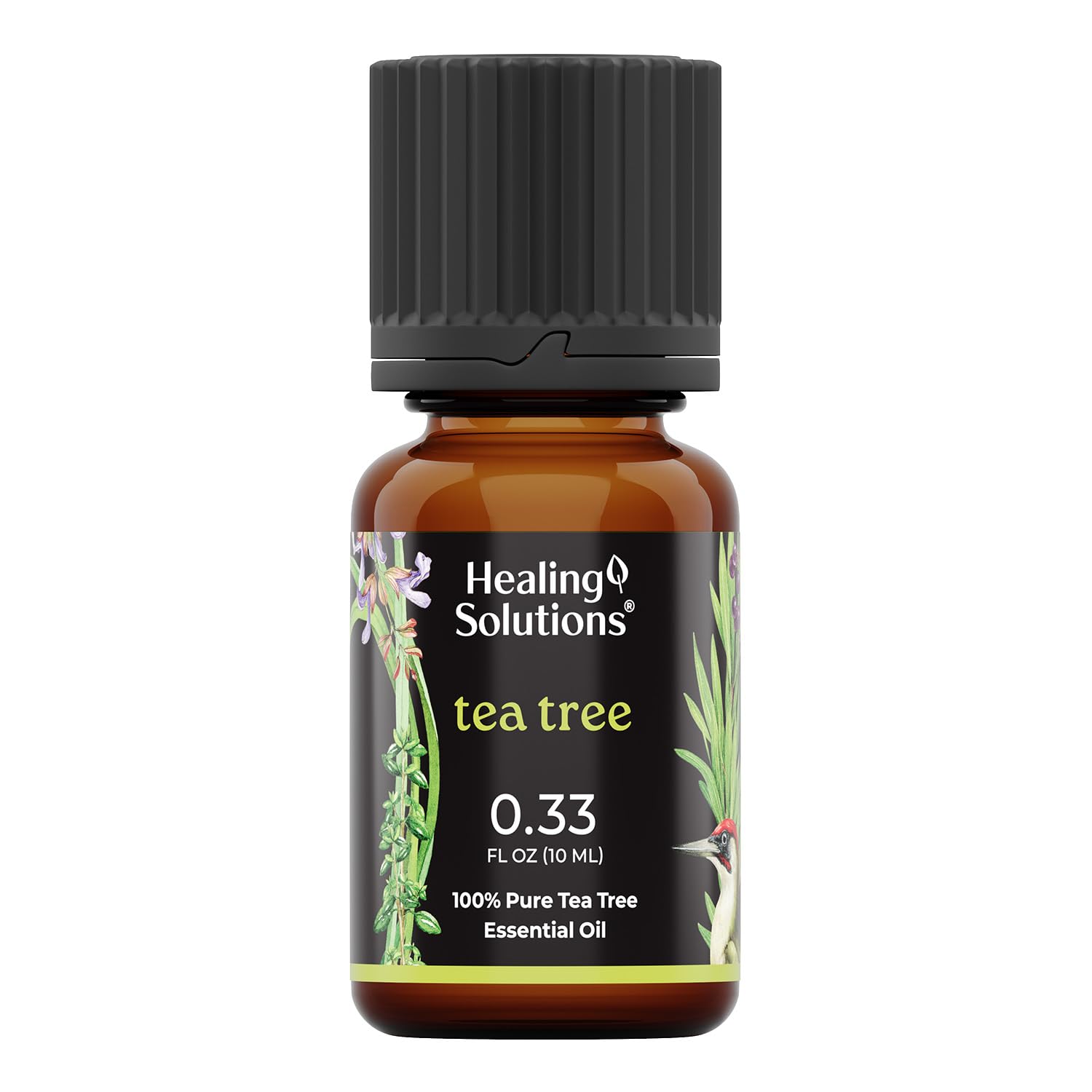 Healing Solutions Tea Tree 100% Pure, Best Therapeutic Grade Essential Oil - 10ml