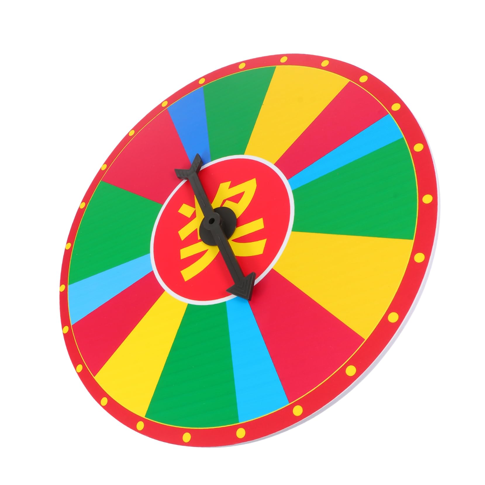 KICHOUSE 1Pc Prize Wheel Portable Turntable for Educational Spinning Game with Slots for Raffles and Classroom Activities